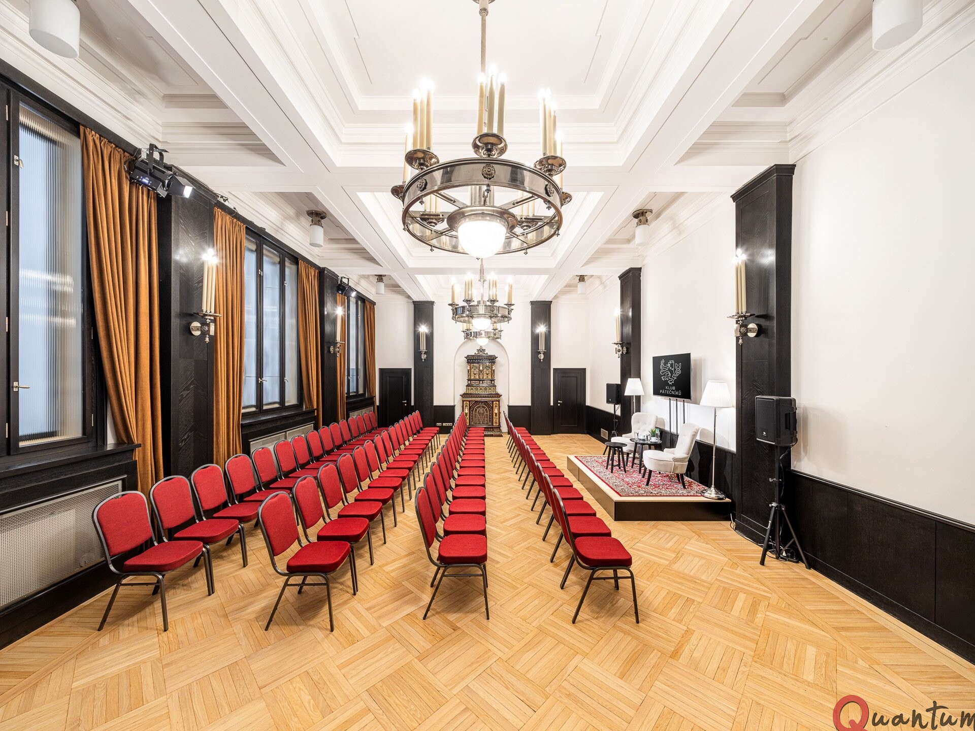 Pronájem reprezentativního víceúčelového sálu 145,6 m² v centru Prahy 1, ulice Spálená